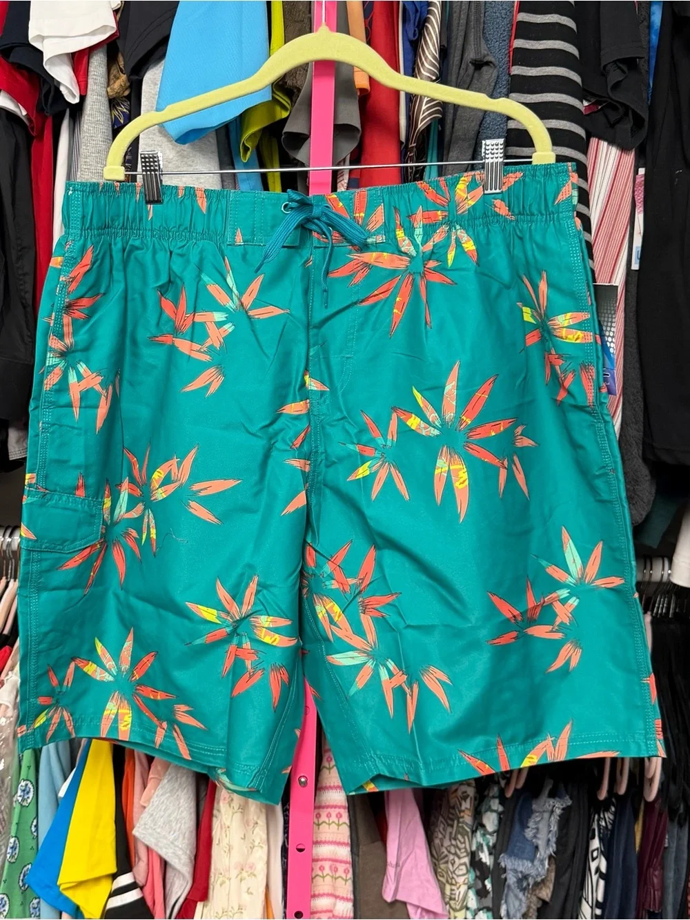 Kavu men’s size XXL swim shorts swimsuit UPF50+ trunks green tropical $38 new